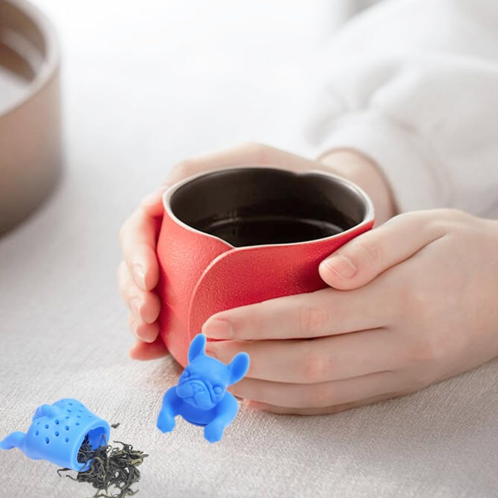 Cute Tea Infuser, Kitchenware Silicone tea strainer, Reusable Tea Diffuser Filter is made of food grade silicone for brewing loose leaf tea or coffee Cute tea infusers Gift Set