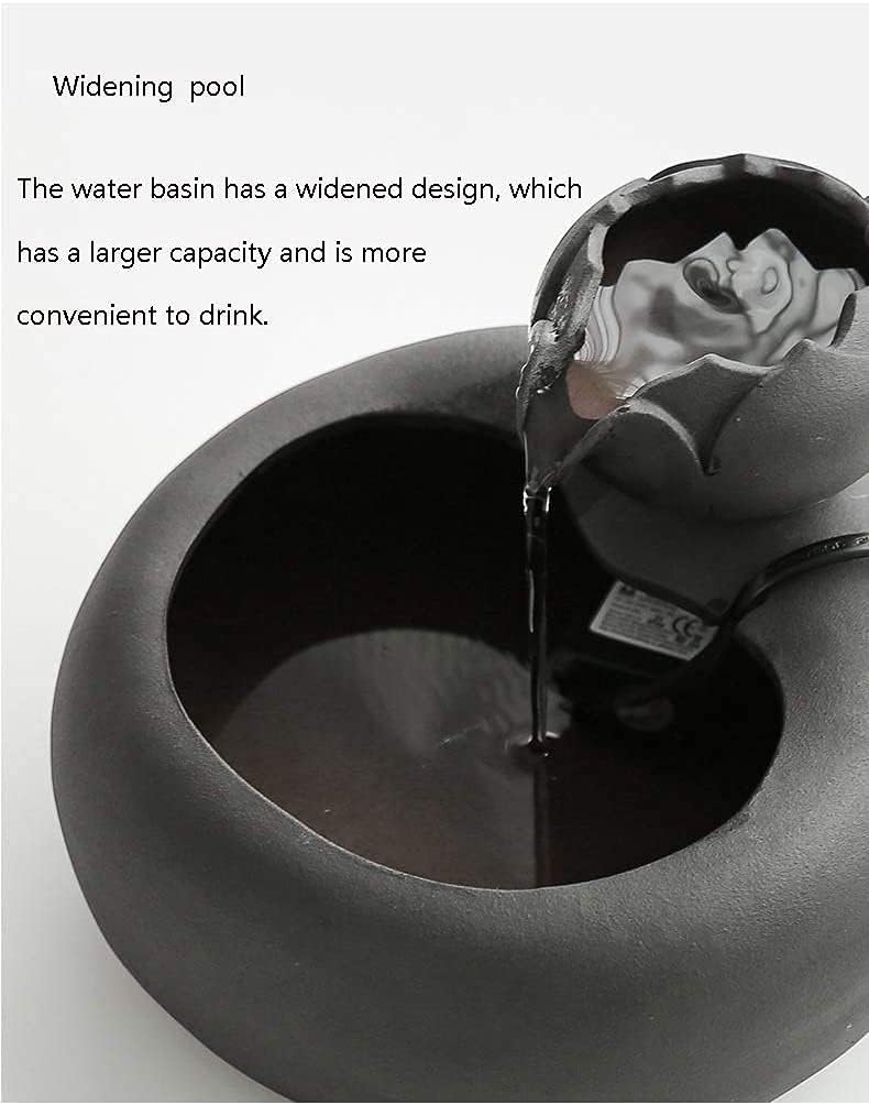 Fountain Pet Suppties Automatic Cat Water Fountain,Super Mute Ceramics Pet Water Dispenser for Cat and Small Dogs Pet Water Dispenser (Color : Brown)