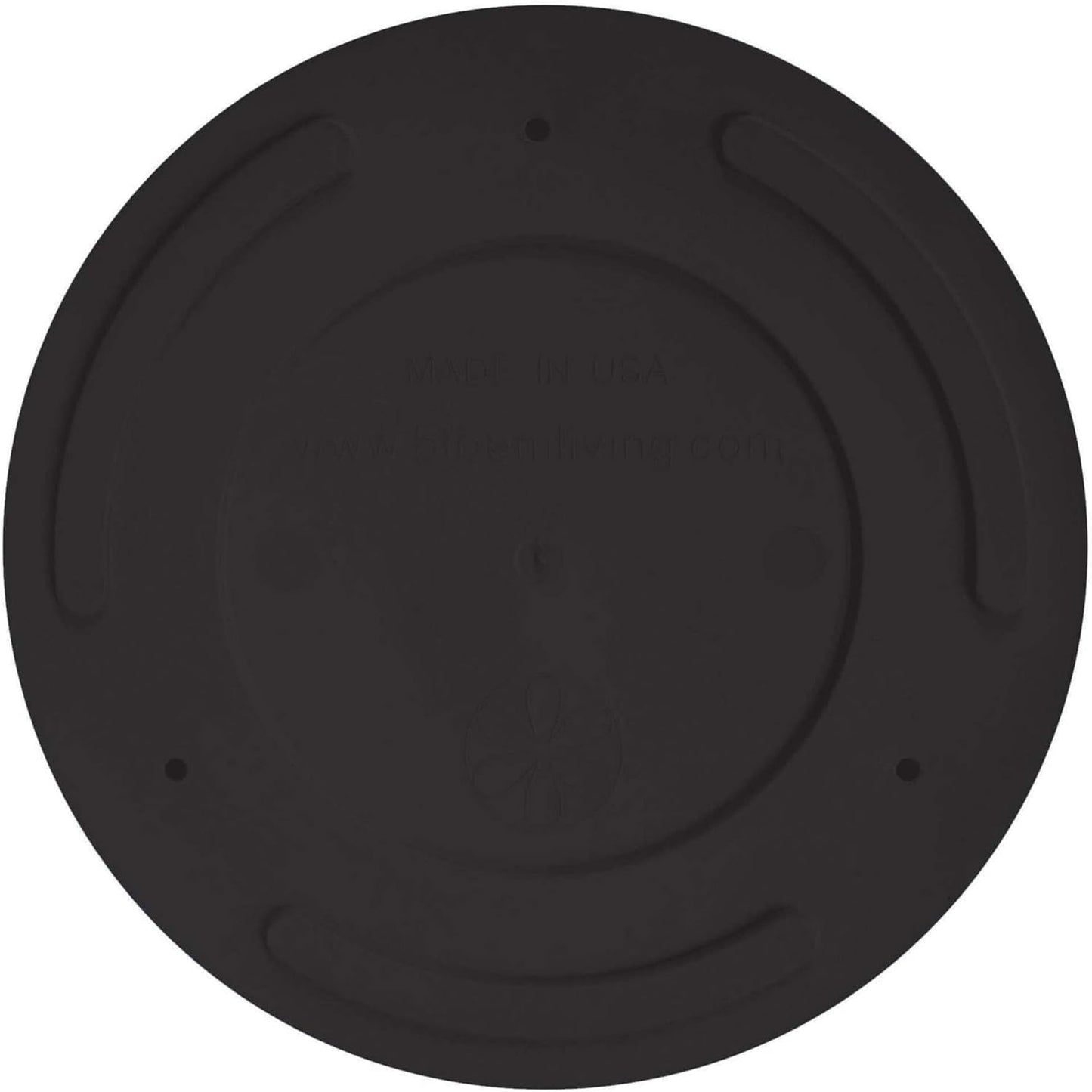 Bloem Mathers 6" Black Round Modern Resin Garden Planter Pot with Drainage Holes and Removable Saucer Tray Included