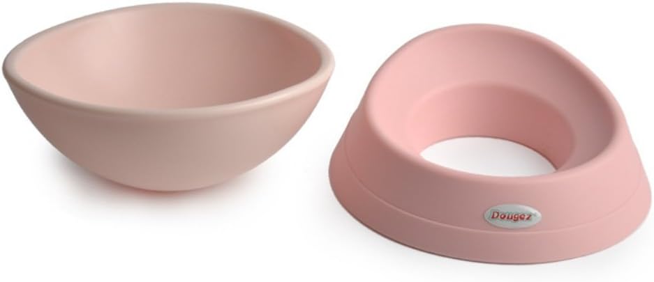 Dual Purpose Slanted Dog Cat Food Bowl Cat Dish Dog Bowl Pet Sterile Tableware Pet Feeding Watering Supplies (Light Pink)