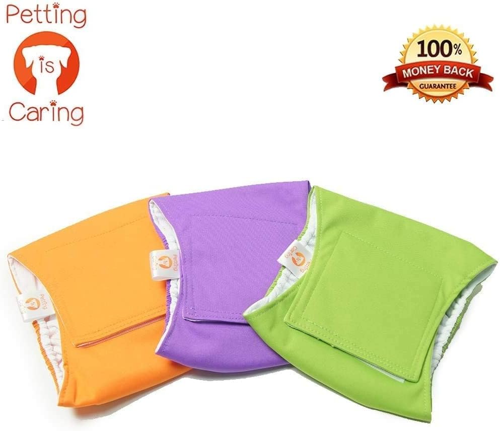 Reusable Dog Belly Bands – Washable Male Dog Diapers, Pack of 3 – Puppy Training, Comfortable & Durable