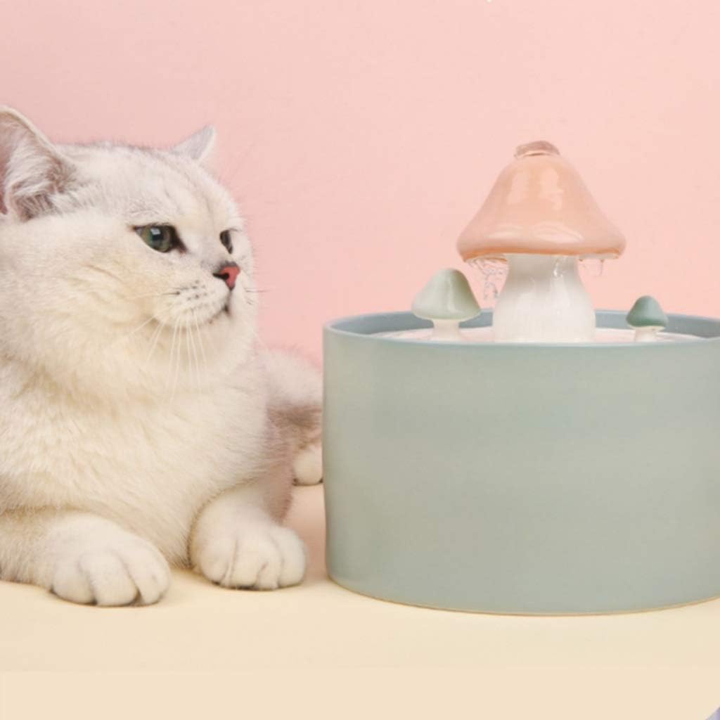 Pet Drinking Fountain Ceramic Mobile Drinking Fountain, Circulating Constant Temperature Water Automatic Drinking Bowl, Pet Supplies
