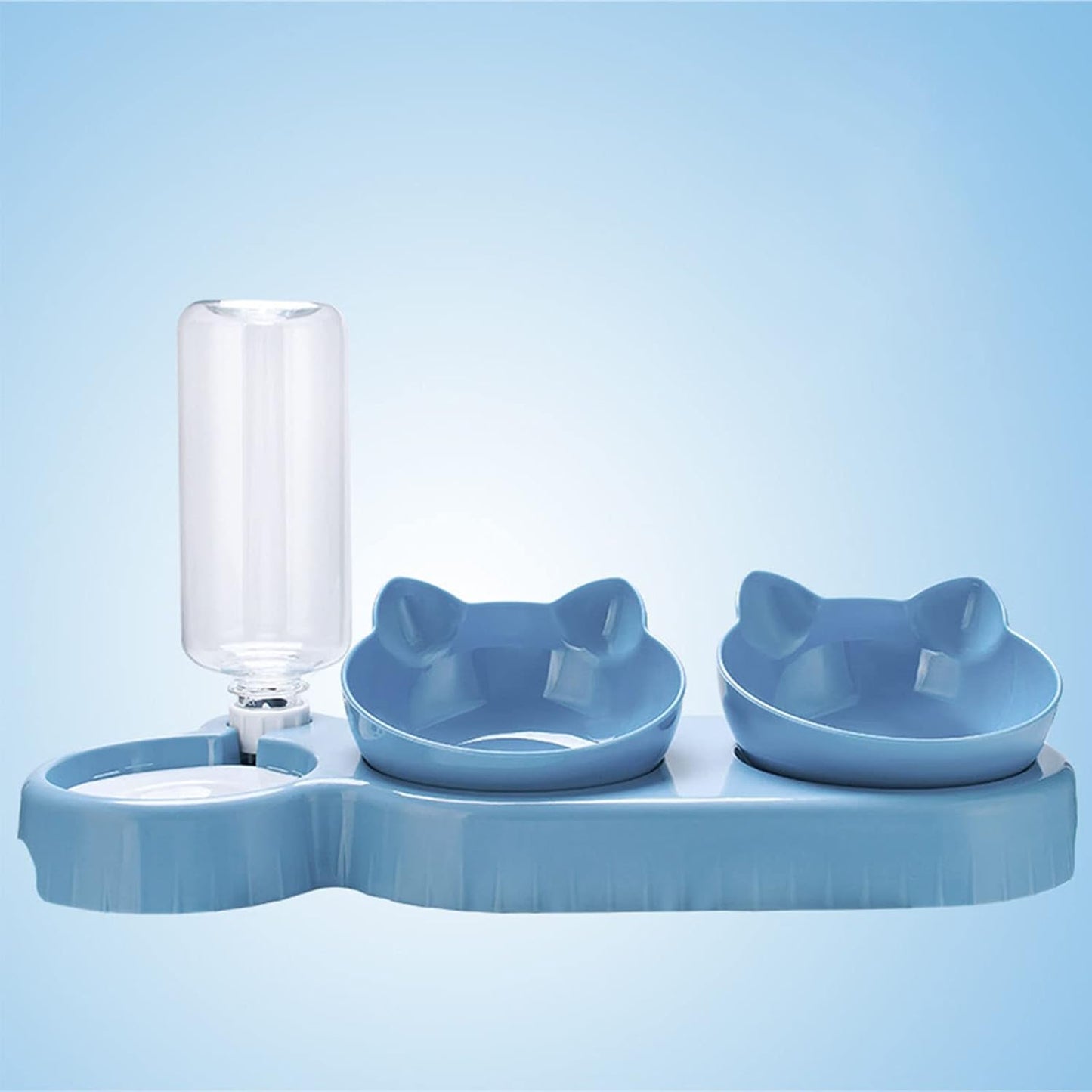 Pet Food Feeder and Waterer Detachable Anti-overturning Bowl Anti-Leak Water Fountain- Slanted Raised Bowl