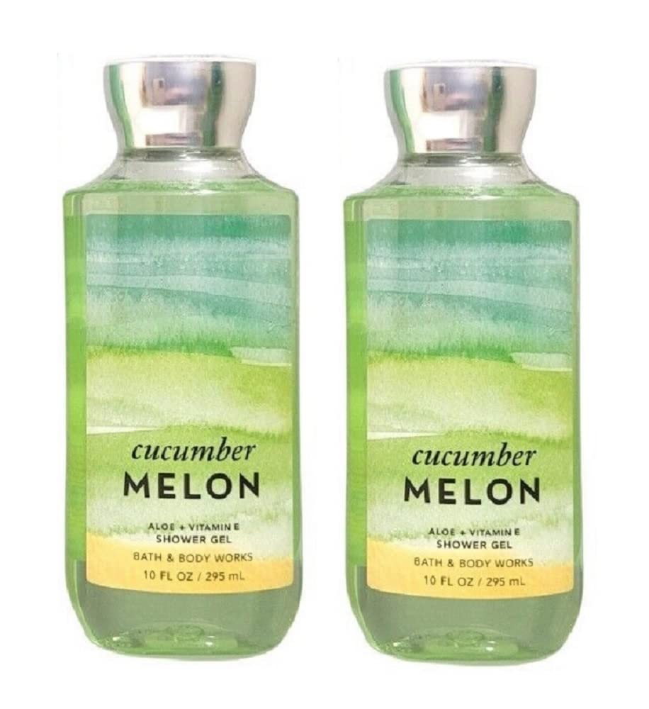 Bath and Body Works Cucumber Melon Shower Gel Gift Sets For Women 10 Oz 2 Pack (Cucumber Melon)