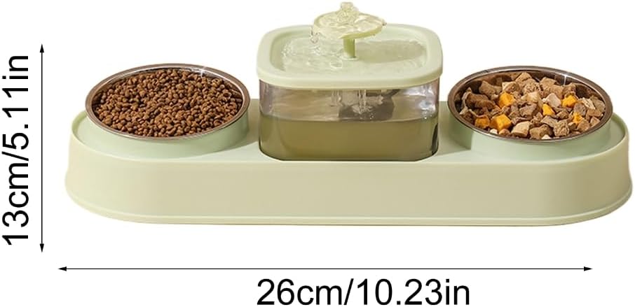 Elevating Cats Bowl Automatic Water Fountain Food Bowl AntiVomiting Dog Feeding Bowl Food Container for Small Dog Cats