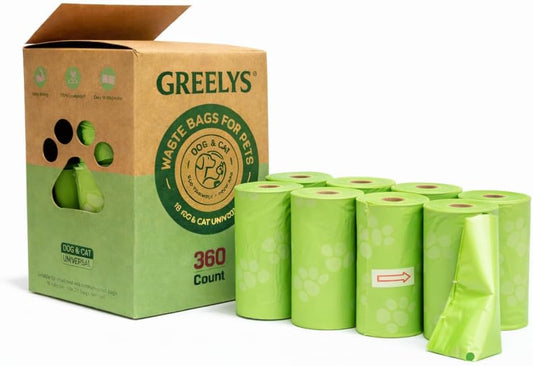 360 Count Dog Poop Bags – Eco Friendly Biodegradable Pet Waste Bags, Leak Proof - Unscented