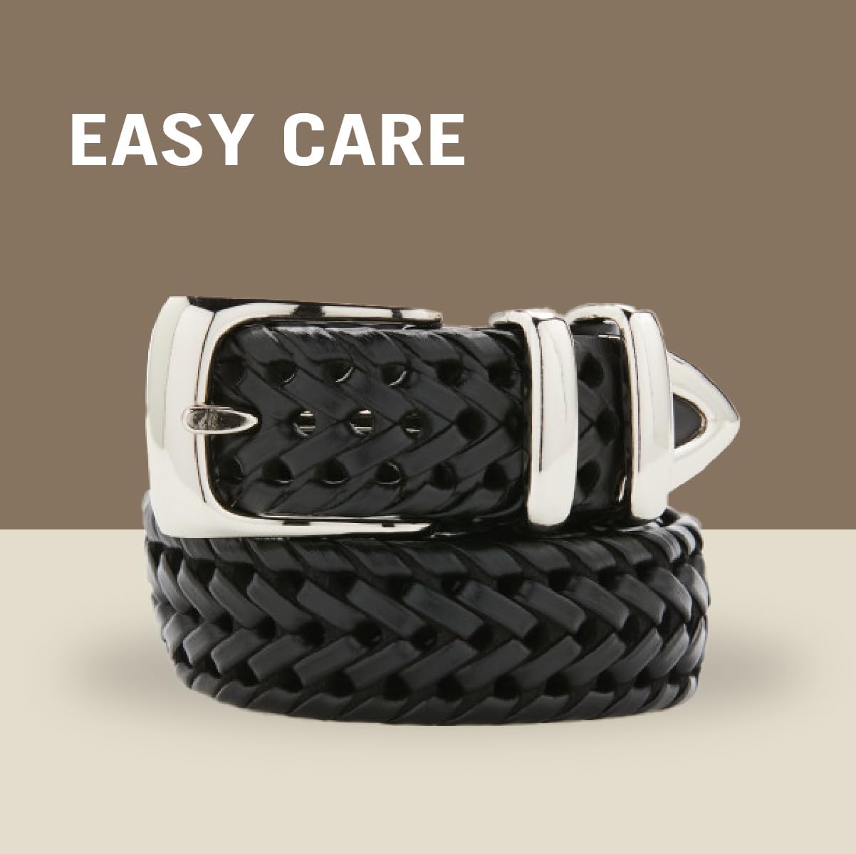 Perry Ellis Men's Portfolio Braided Leather Belt