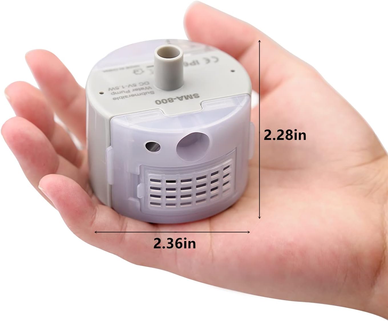 Replacement Pump for Cat Water Fountain Stainless Steel 108oz/3.2L Automatic Pet Fountain, Ultra Quiet Cat Fountain Pump with 5.9ft USB Cable+LED Light, SMA-800