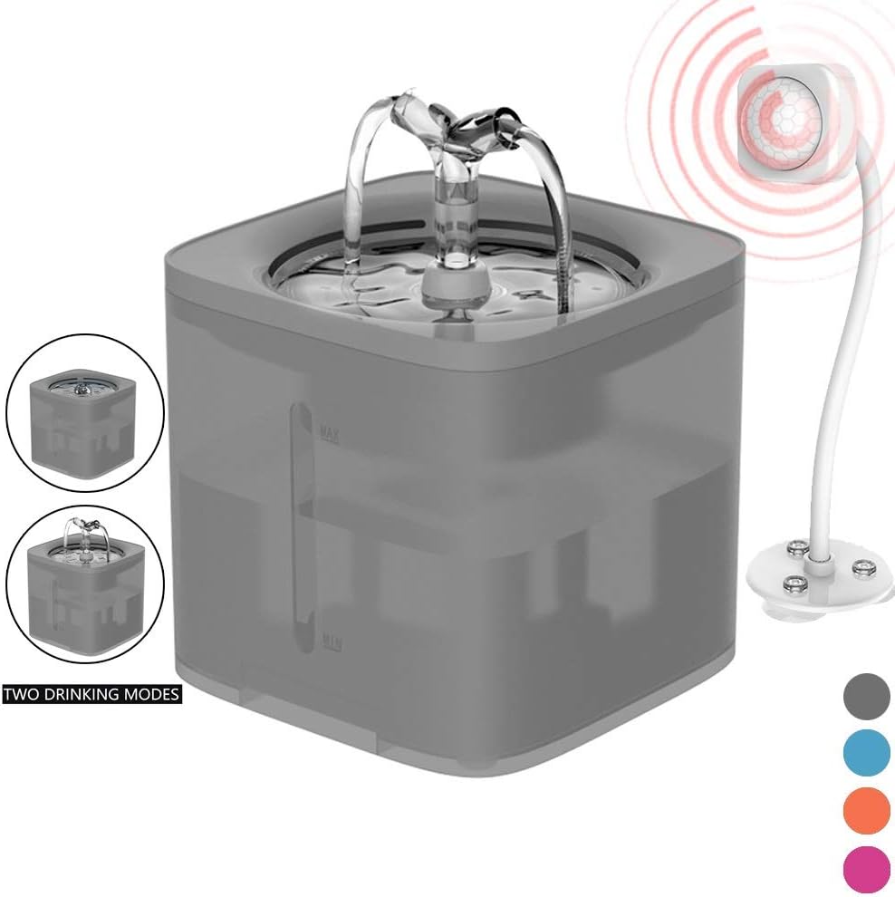 70oz/2L Automatic Cats Water Fountain Drinking Auto Feeder Water Source Dispenser for cat Small Dogs Super Quiet Pet Supplies. (Color : Infrared Sensor B Size : EU) (Infrared Sensor a JP)