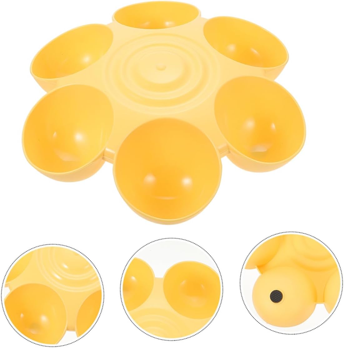 PRETYZOOM 2pcs Flower Shape Pet Bowls 6-Petal Multi-Slots Anti-Slip Food and Water Holder for Cats and Puppies Indoor Feeding Supplies