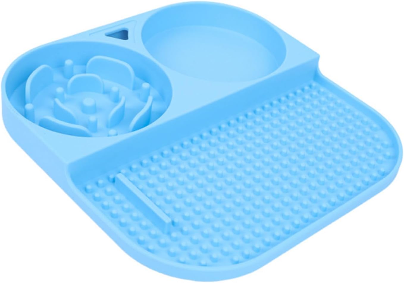 Pet Dining Bowl Food Safe Suction Cup Slow Feed Container Nonslip Base Prevents Overeating Maintains Area Silicone Pet Feeding Mat