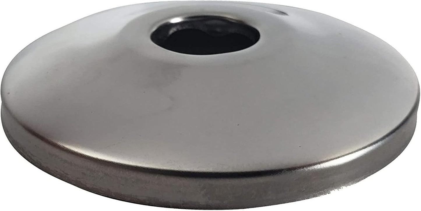 1/2" Chrome Plated Steel Escutcheon Flange Cover with Sure Grip for 1/2" Copper, PEX, and CPVC pipe wall covers [10 Pack]