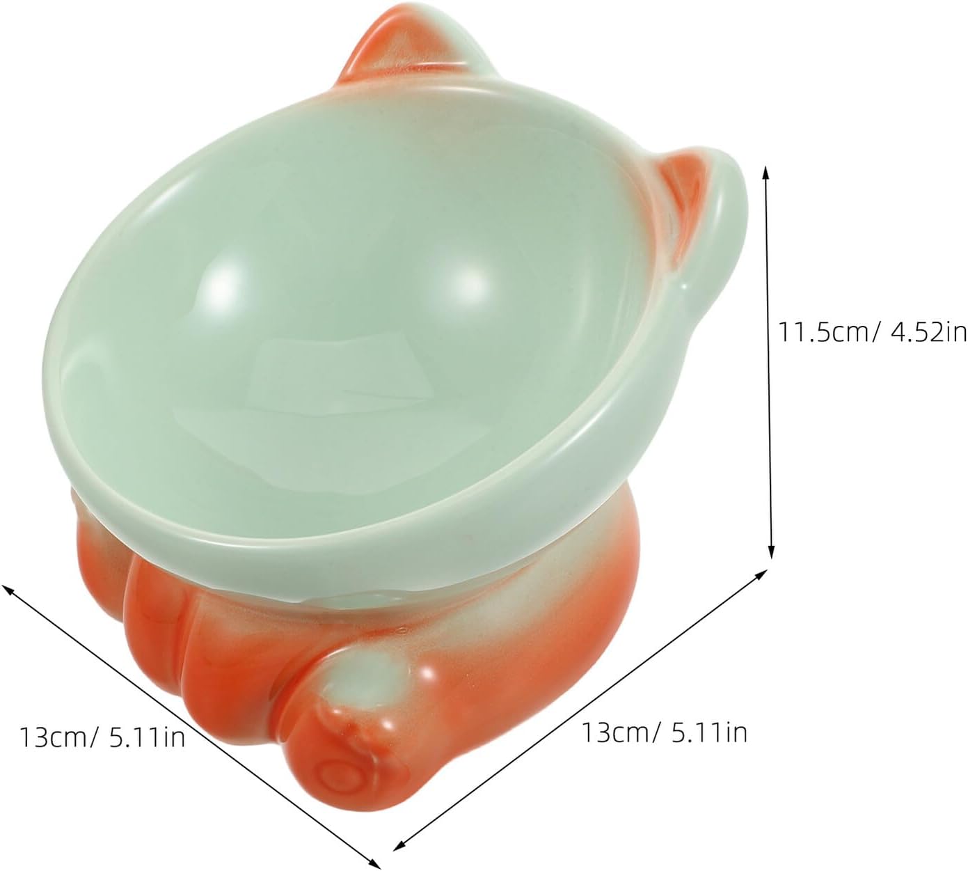 Milisten Elevated Cat Food Bowl Water Dish Raised Pet Feeder with Slow Feeding Design Sturdy Plastic Raised Cat Feeder Stand and Small Dogs Travel-Friendly Pet Eating Bowl