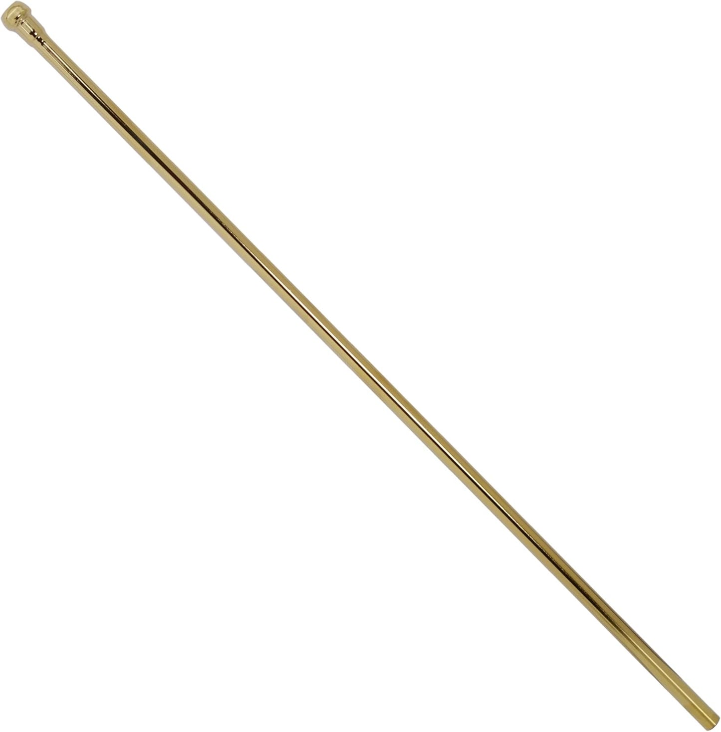 Westbrass A105KBN-01 5/8" x 3/8" OD x 20" Bullnose Riser Supply Line Kit with Round Handle Angle Supply Shut Off Valve for Faucet, Polished Brass