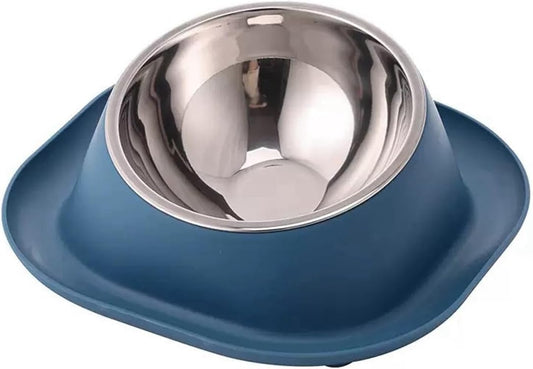 No Spill Cat Bowl Ant Proof Cat Dish for Kitten Pet Dog Small Animals Blue S