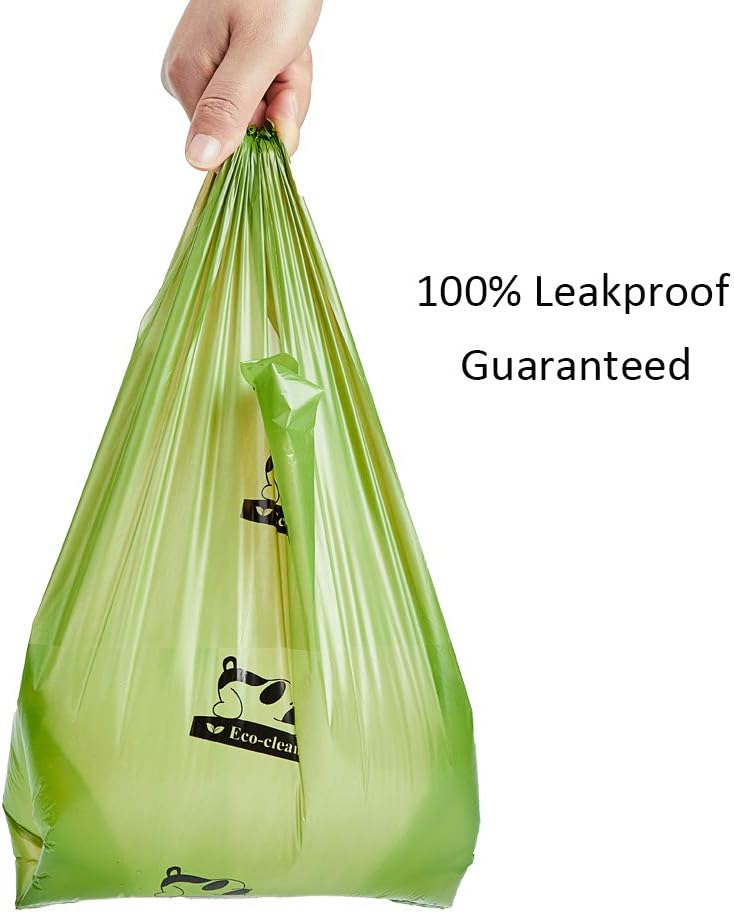 ECO-CLEAN Dog Poop Bags, 300-Count Dog Waste Bags with Easy-Tie Handles, Guaranteed Leak-Proof, Earth-Friendly, Unscented Oxo-biodegradable Pet Poop Bags (Not on Rolls)