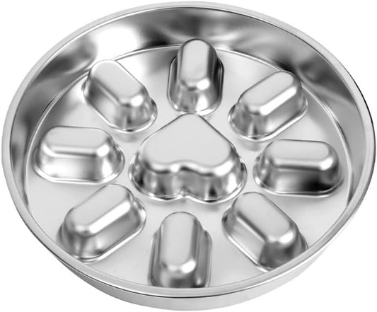 DONGKER Slow Feeder Dog Bowl,Stainless Steel Pet Slow Feeder Slows Down Eating for Small Medium Dogs Cat Puppy