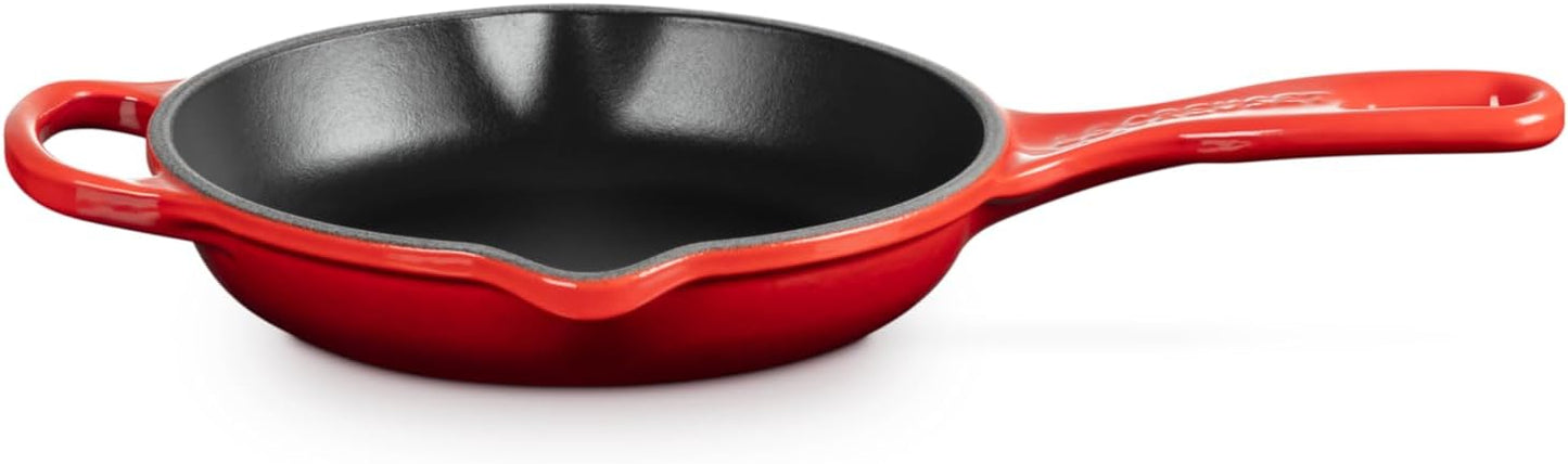 Le Creuset Enameled Cast Iron Signature Iron Handle Skillet, 6.33", Cerise
