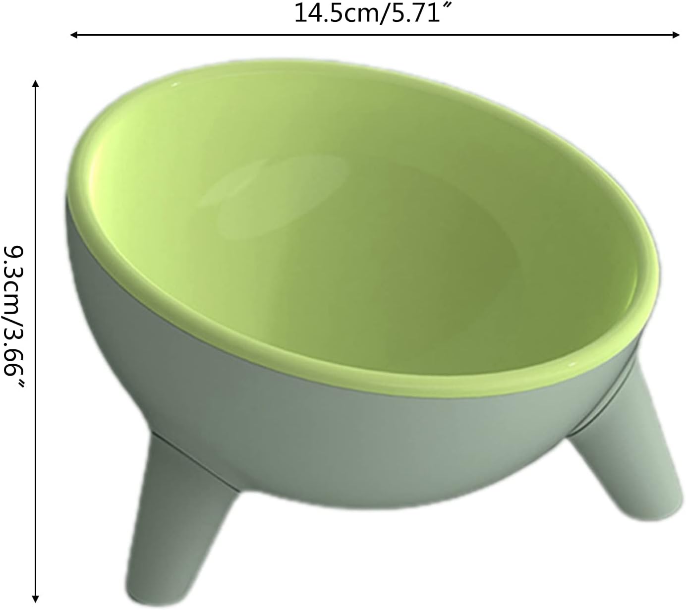 Raised Pet Bowl, 15° Tilted Elevated Cat Bowl with Stand, Non Slip No Spill for Cats and Small Dogs Feeding Dishes, Protect Pet's Neck Cat Feeder (Pink)