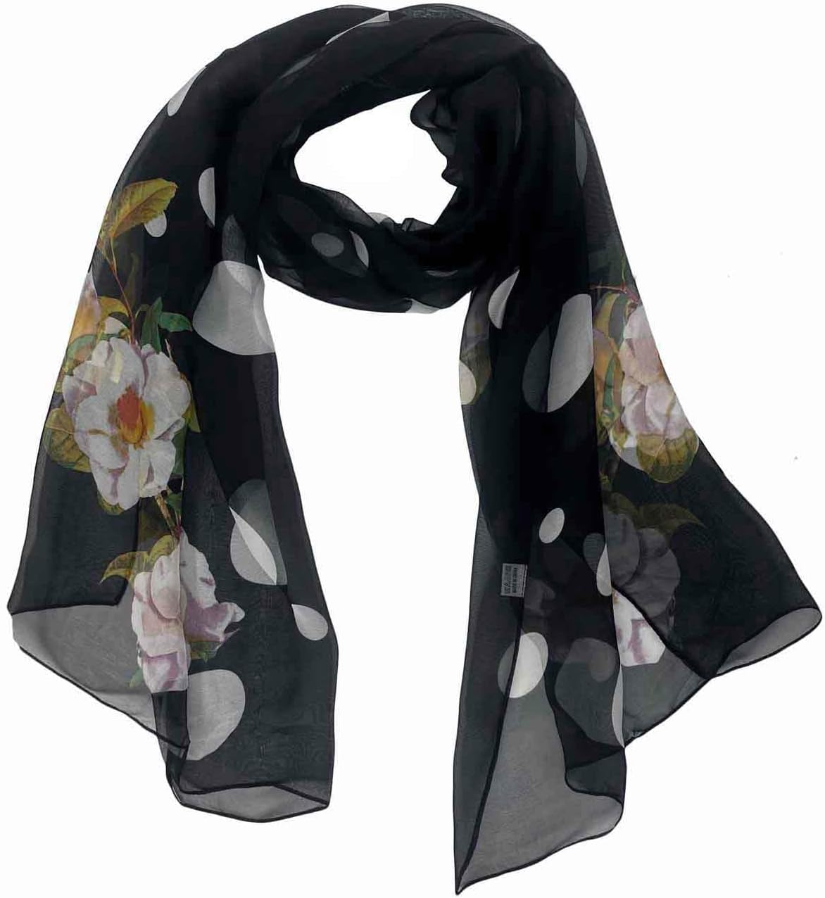 Pokeedioty Scarfs for Women Lightweight Fashion Scarves Elegant Floral Pattern Sheer Scarfs Sunscreen Shawls Wraps