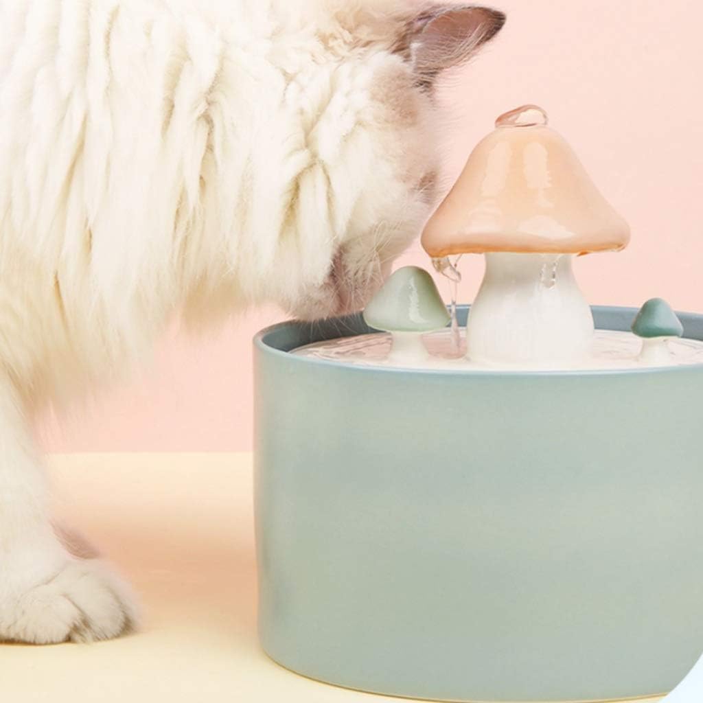 Pet Drinking Fountain Ceramic Mobile Drinking Fountain, Circulating Constant Temperature Water Automatic Drinking Bowl, Pet Supplies