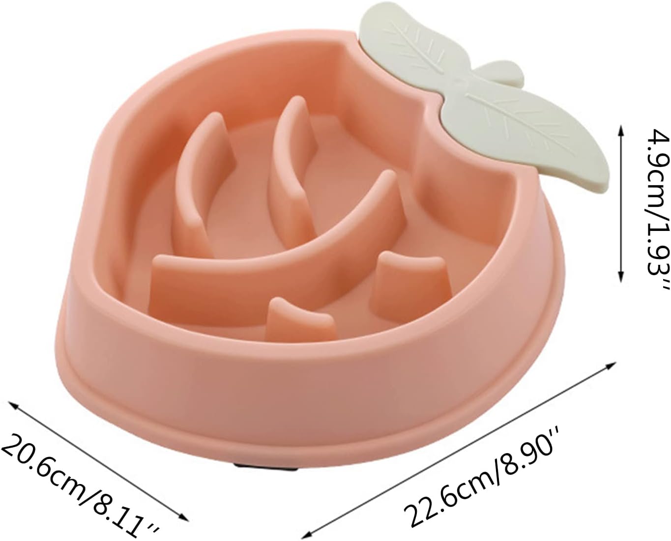 Slow Feeder Dog Bowls Fun Shape Puzzle Feeding Bowl Interactive Puppy Food Bowls Eco-Friendly Healthy Non Skid Design Dog Slow Feeder Bowl Small Puppy Slow Feeder Dog Bowls Small Breed Wet Food, Pink