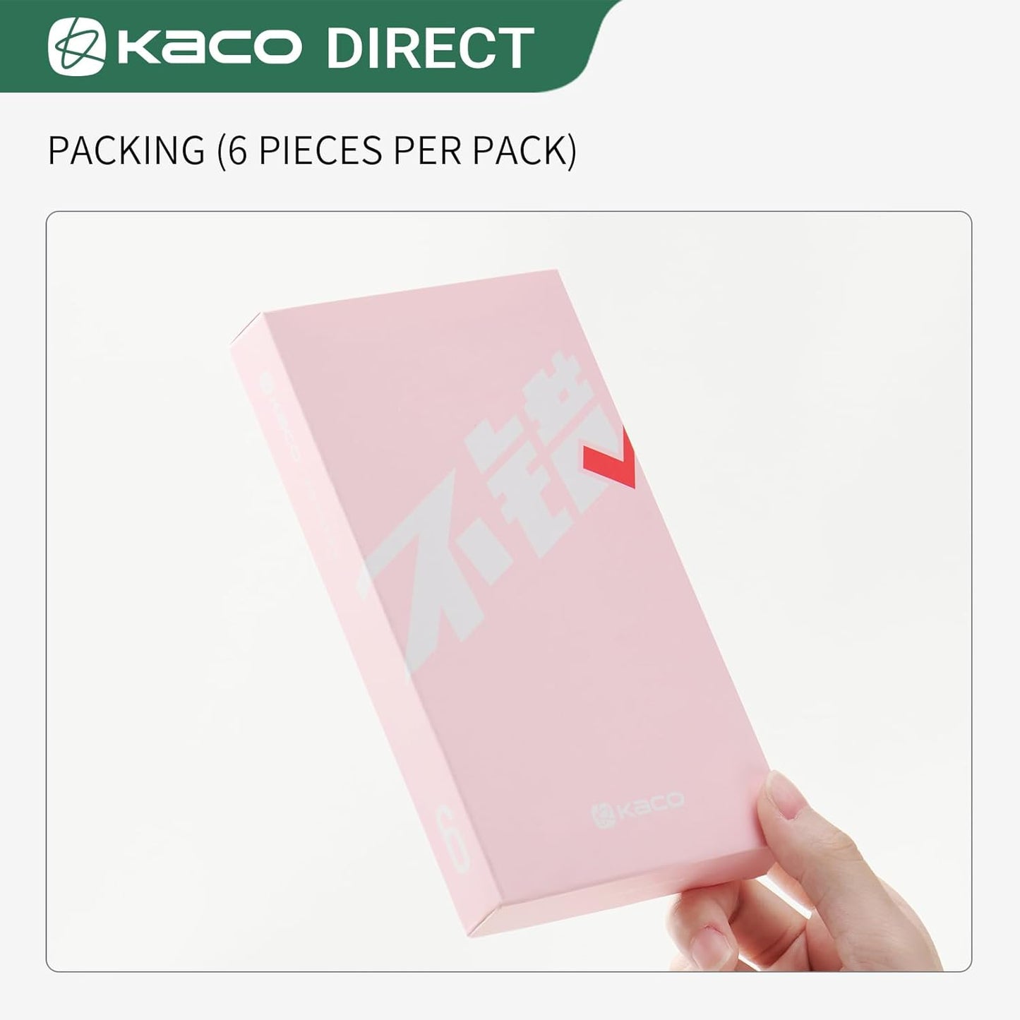 Kaco 6 Pieces Gel Pens Cute Stationery, Journaling Note Taking Pens, 0.5mm Fine Point, BUCUO (6 Pcs Pink - All Black Ink)
