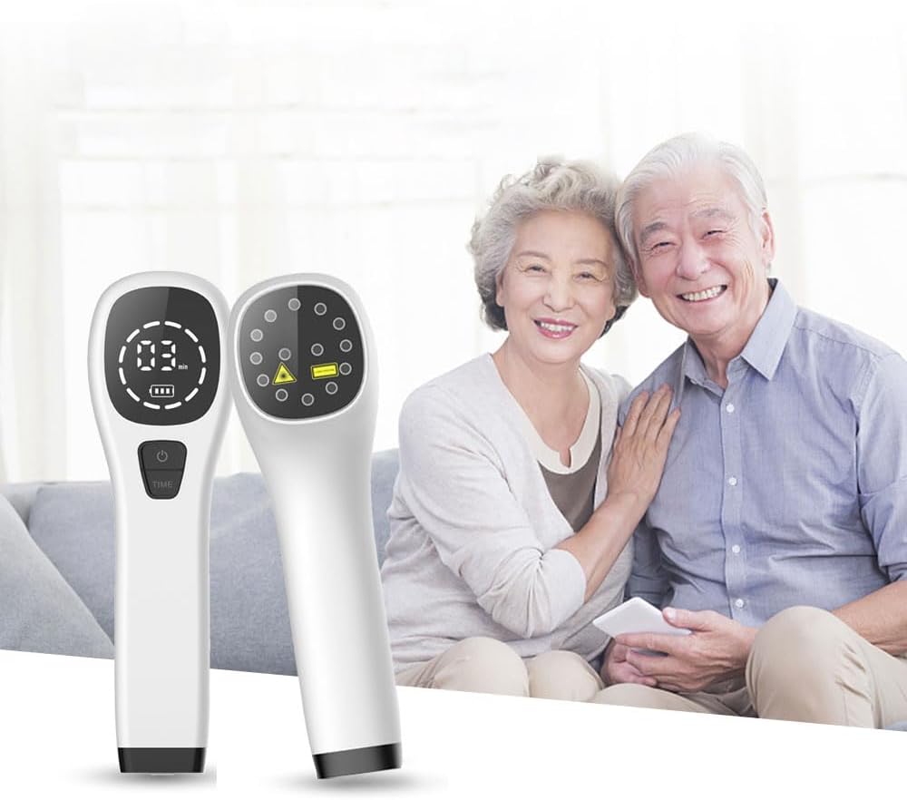 Cold Laser Human/Vet Device with LED Display Targets Joint and Muscles for Infrared Light(2x808nm +12X650nm)