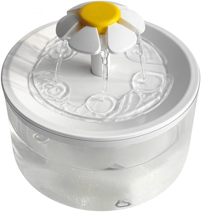 Ultra-Quiet Pet Water Dispenser – 50.72 oz Transparent Drinking Bowl – Easy to Clean, Portable & Compact Water Fountain for Cats and Dogs
