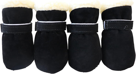 Winter Warm Pet Shoes 4pc/Set Dog Booties Snow Walking Puppys Booties Shoes Casual Fashion No-Slip Dog Shoes