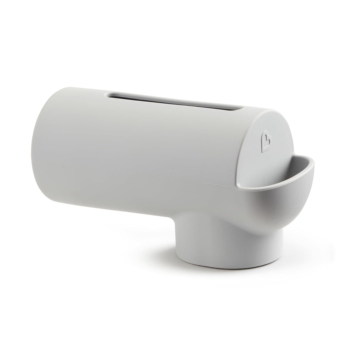 Munchkin® Soft Spot™ Bath Spout Cover for Baby, Bathtub Guard with Built-in Bubble Bath Dispenser, Silicone, Grey