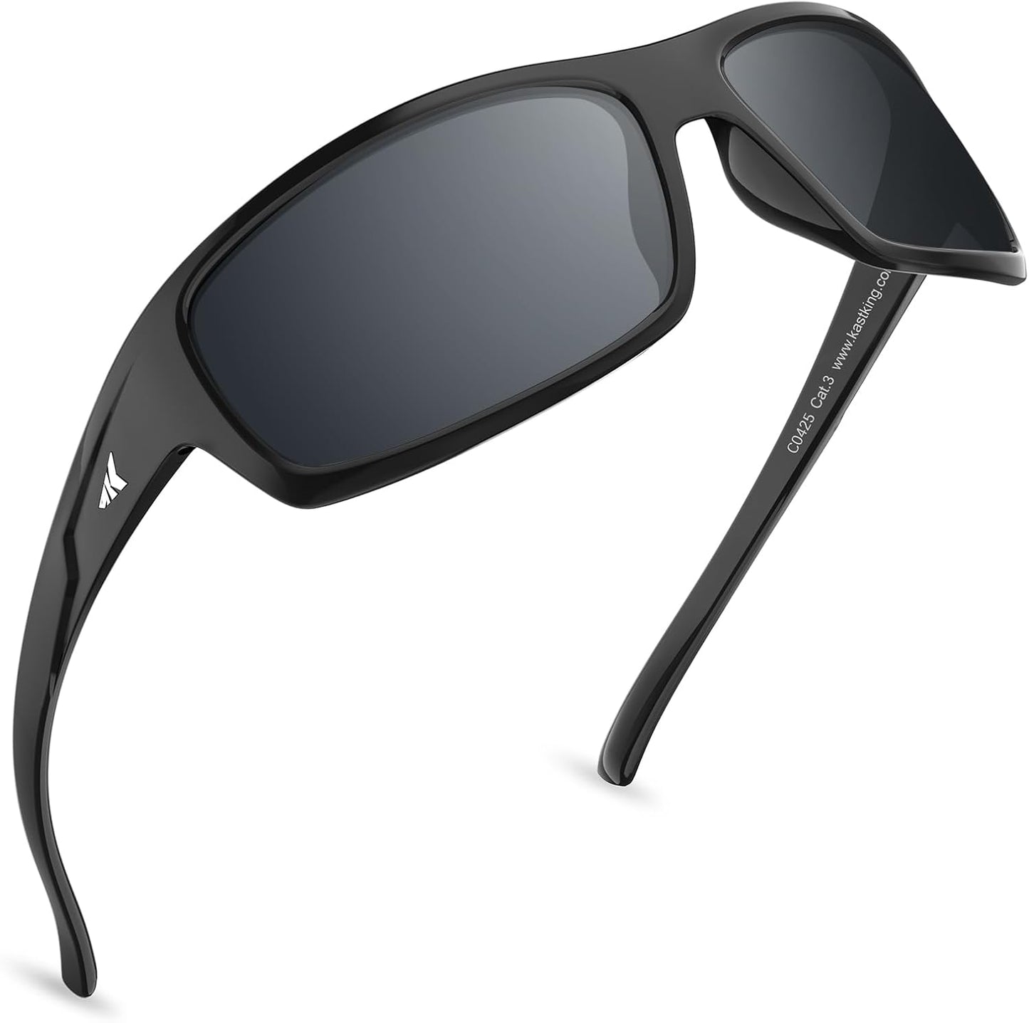 KastKing Kateel Sport Sunglasses, Full Wrap Design, PuriVex Protective Coating, Lightweight Grilamid Frame, UV Protection