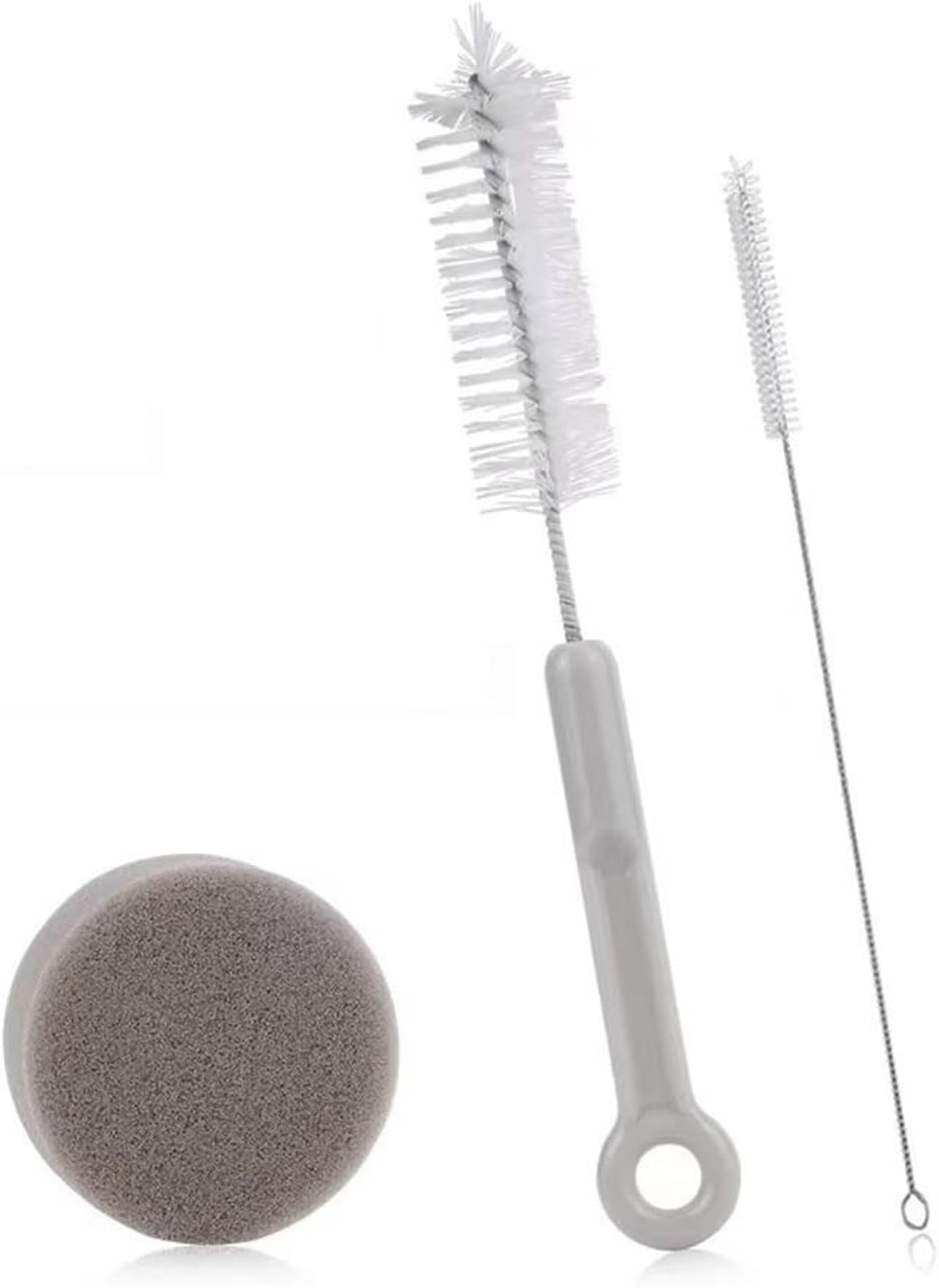 3 PCS Cat Water Fountain Cleaning Set Professional Cat Water Brush Pet Drinking Dispenser Cleaning Kit Cleaning Brushes Pet Fountain Cleaning Kit for Most Pet Water Dispensers(Brushes & Sponge)