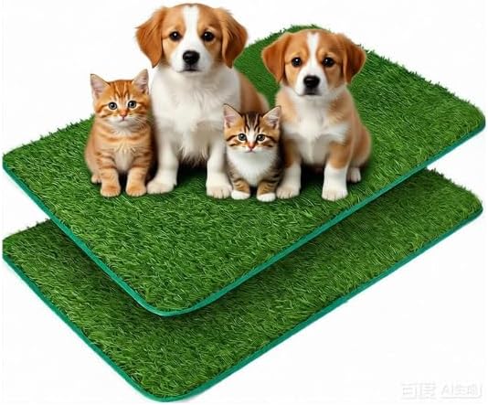 Artificial Grass Pet Pads, Washable Dog Pee Pads with Non-Slip TPR Backing, Puppy Training Mat