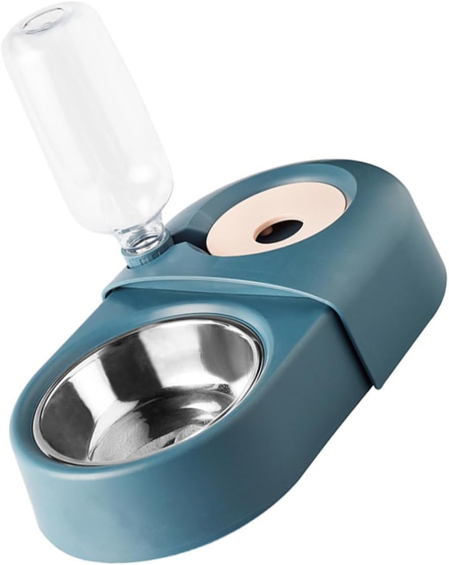 Milisten Automatic Pet Water and Food Bowl with Spill-Proof Design, Blue Dog and Cat Feeder Suitable for Home Use, Sturdy Pet Supply Feeding Dish