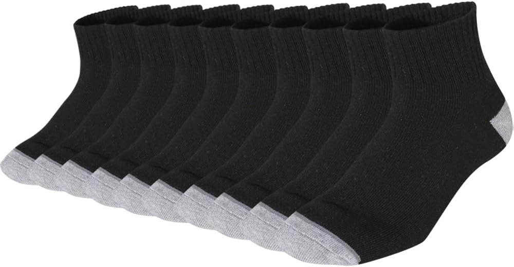 Men’s 10Pack Athletic Socks,Comfy Cotton Full Cushion Casual Ankle Socks