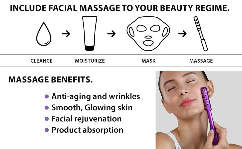 Nurse Jamie Uplift Facial Massaging Beauty Roller - Facial Massager with 24 Stones for Sculpting, Firming & Reducing Puffiness