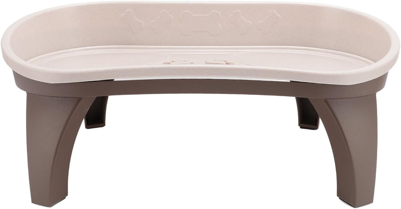 Elevated Dog Bowl Stand Raised Pet Feeding Tray Neck Spine Antislip Easy Assembly for Pets