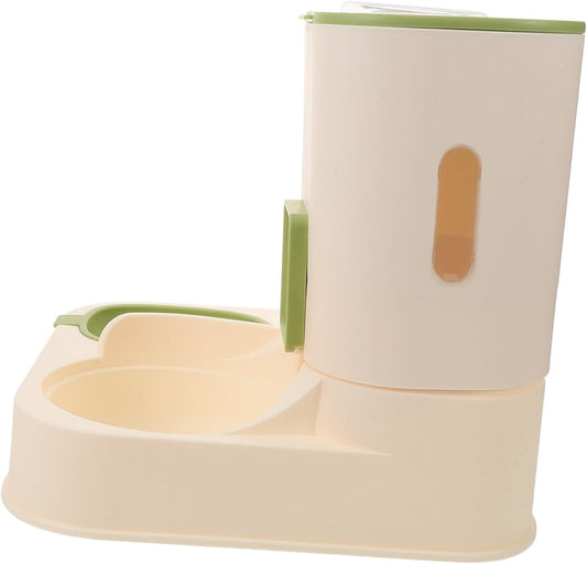Milisten Automatic Pet Water Dispenser Food Feeder Large Capacity Dry Wet Separation Design for Cats and Dogs Easy to Clean Material Prevents Spills and Keeps Food Fresh