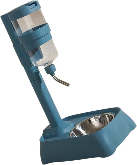 Versatile Pet Water and Food Bowl with Adjustable Drinking Height for Different Sized Pet Large Capacity Indoor Pet Drinking Fountain