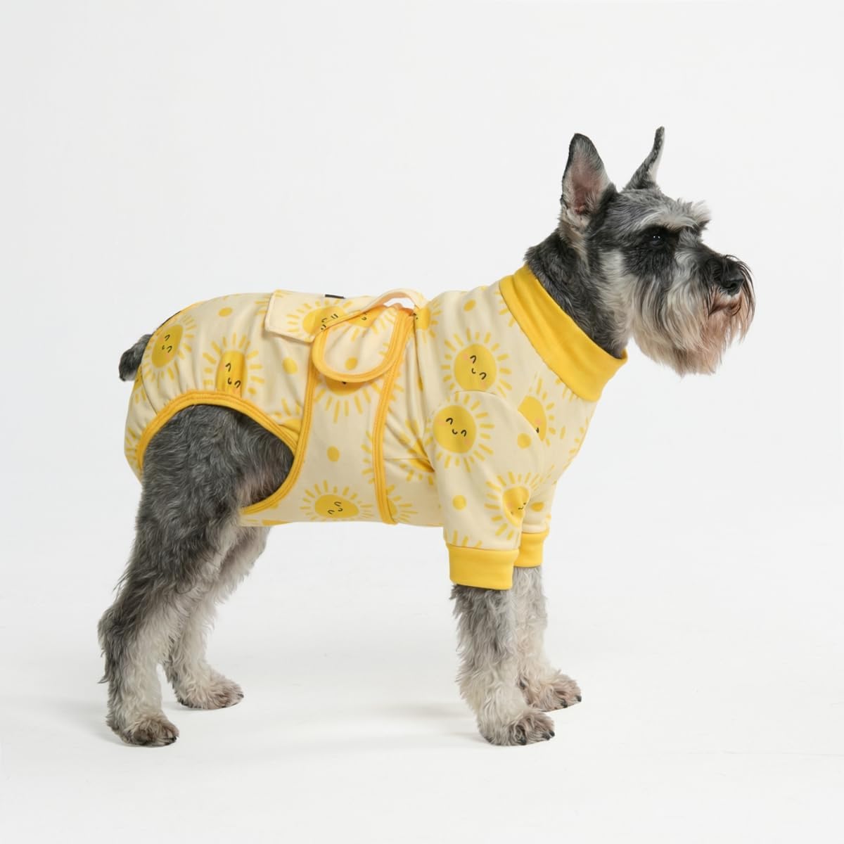 Spark Paws Dog Surgery Recovery Suit – Dog Recovery Suit After Surgery, Anti-Lick Dog Onesie, Abdominal Wound Protector, Soft Cone Alternative for Spay Neuter Male Female Pet Recovery - Sunshine - M