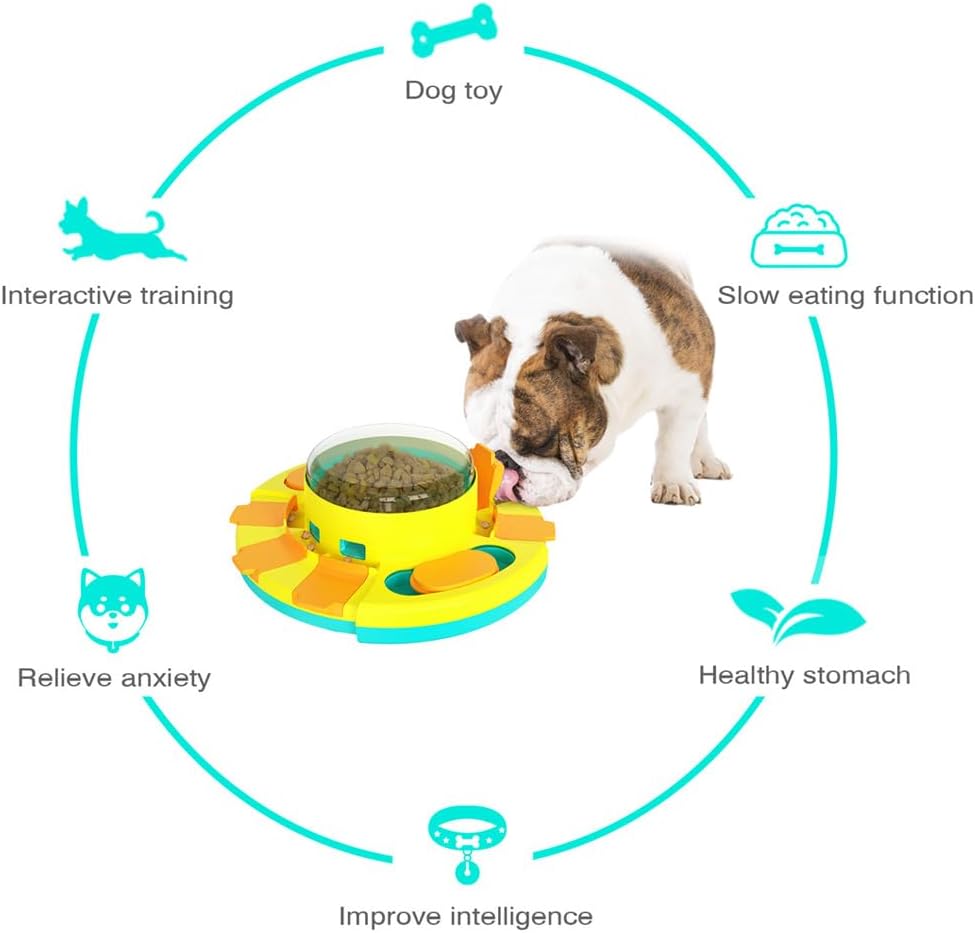 Dog Puzzle Toy Slow Feeder, Interactive Treat Dispensing Dog Toy with 2 Difficulty Levels, Mental Stimulation & Slow Feeding Puzzle Dogs(Morandi Orange)