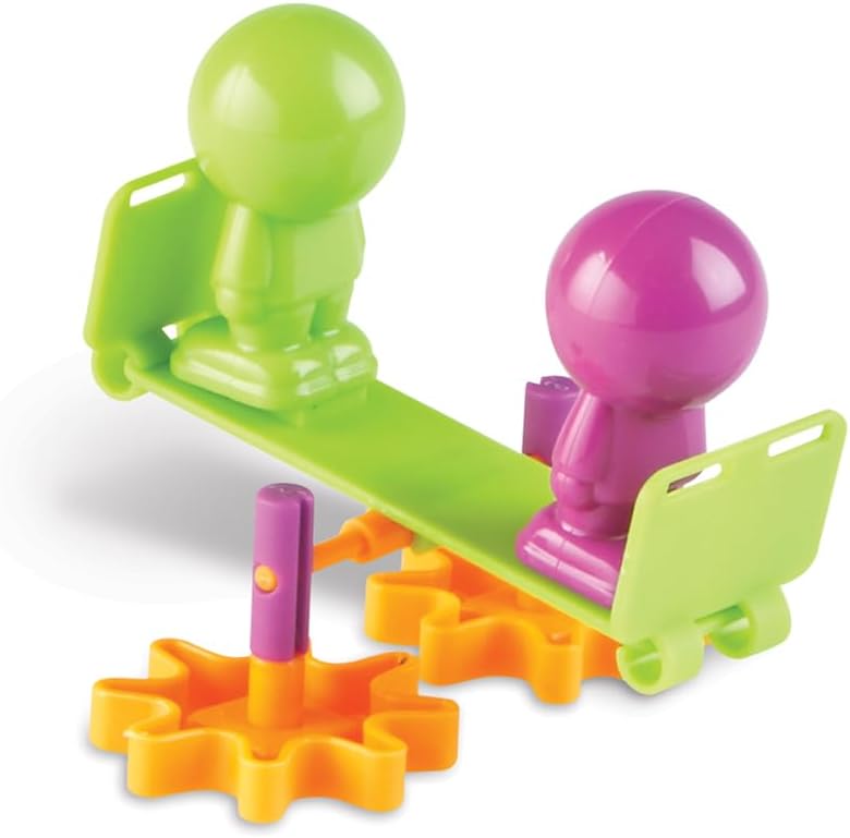 Learning Resources Playground Engineering & Design STEM Set - Kids Games, Building and Construction Gears, Montessori Activities , Critical Thinking Skills, Problem Solving for Boys and Girls