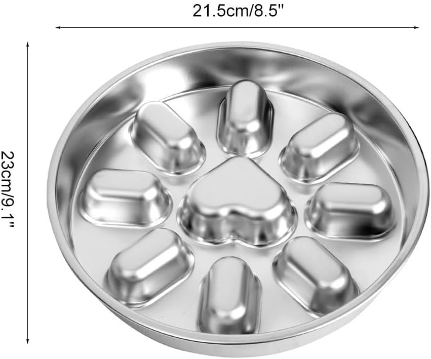 DONGKER Slow Feeder Dog Bowl,Stainless Steel Pet Slow Feeder Slows Down Eating for Small Medium Dogs Cat Puppy