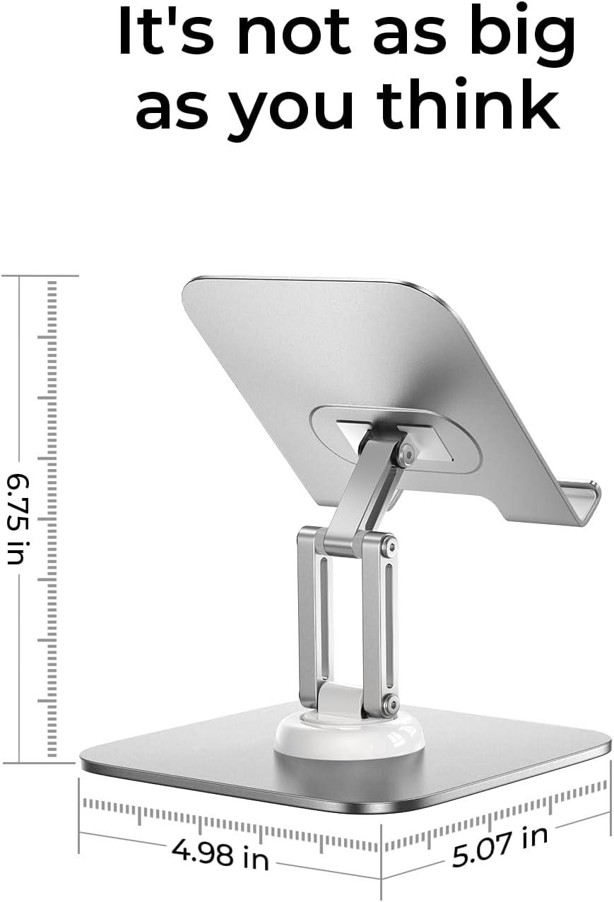 LISEN for iPad Stand Holder Adjustable Tablet Stand for Desk, 2026 Kids for iPad Accessories Rotating Display Stand PC Office Accessories for Desk Women Gifts Kindle Tablet PS Switch iPhone 11"-4.7"