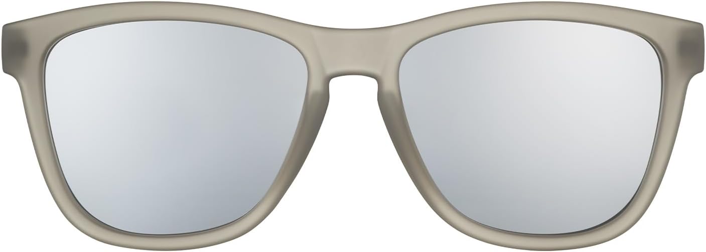 goodr Going to Valhalla...Witness! Polarized Sunglasses for Men & Women, Medium Sized (OG), Dark Gray Translucent Frames with Chrome Mirrored Reflective Lenses, UV400 Protection, No Slip