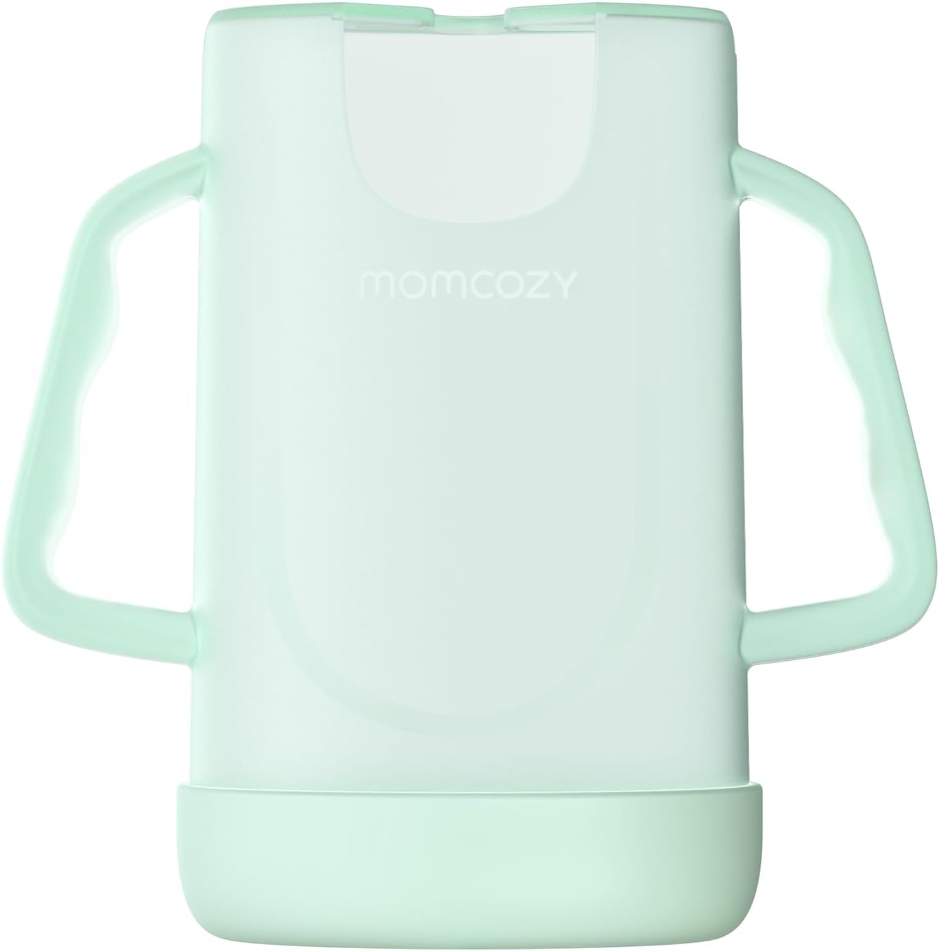 Momcozy Baby Pouch Holder No Squeeze, Baby Food & Juice Box Holder, Mess-Free, Easy Grip for Self-Feeding, BPA-Free & DEHP-Free, Must-Have for Babies, Green