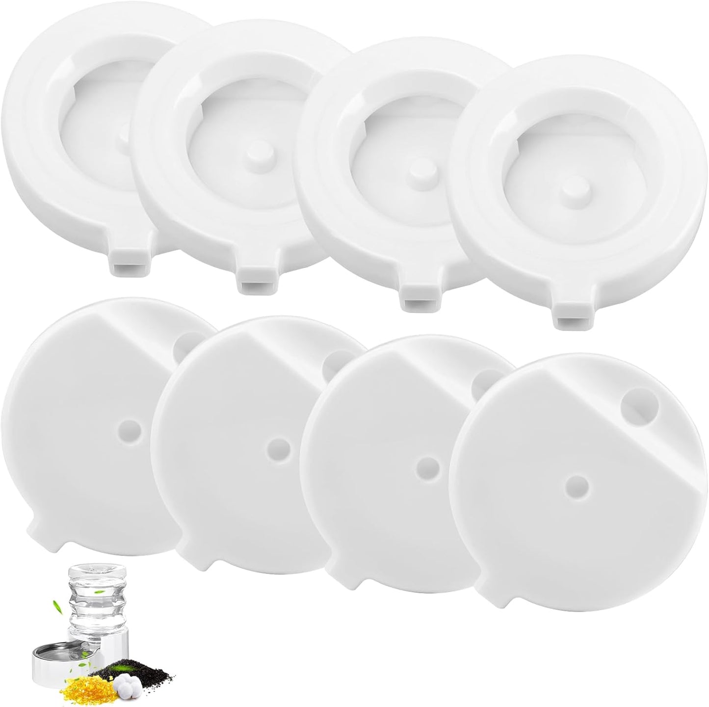 8 Packs Replacement Filters for 3.6L/4.6L/6L/8L Pet Water Dispenser, Automatic Pets Waterer Replacement' Filters, Pet Water Fountain Filter Replacement(White)