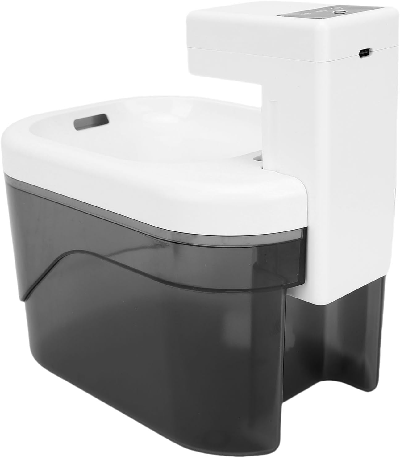 Luqeeg Cat Water Fountain, 2l Large Capacity Supply Sensing Circulating Automatic Pet Fountain, Dog Water Dispenser Gravity Cat Feeder Monitors Levels Slow Bowl for Pet Drinking