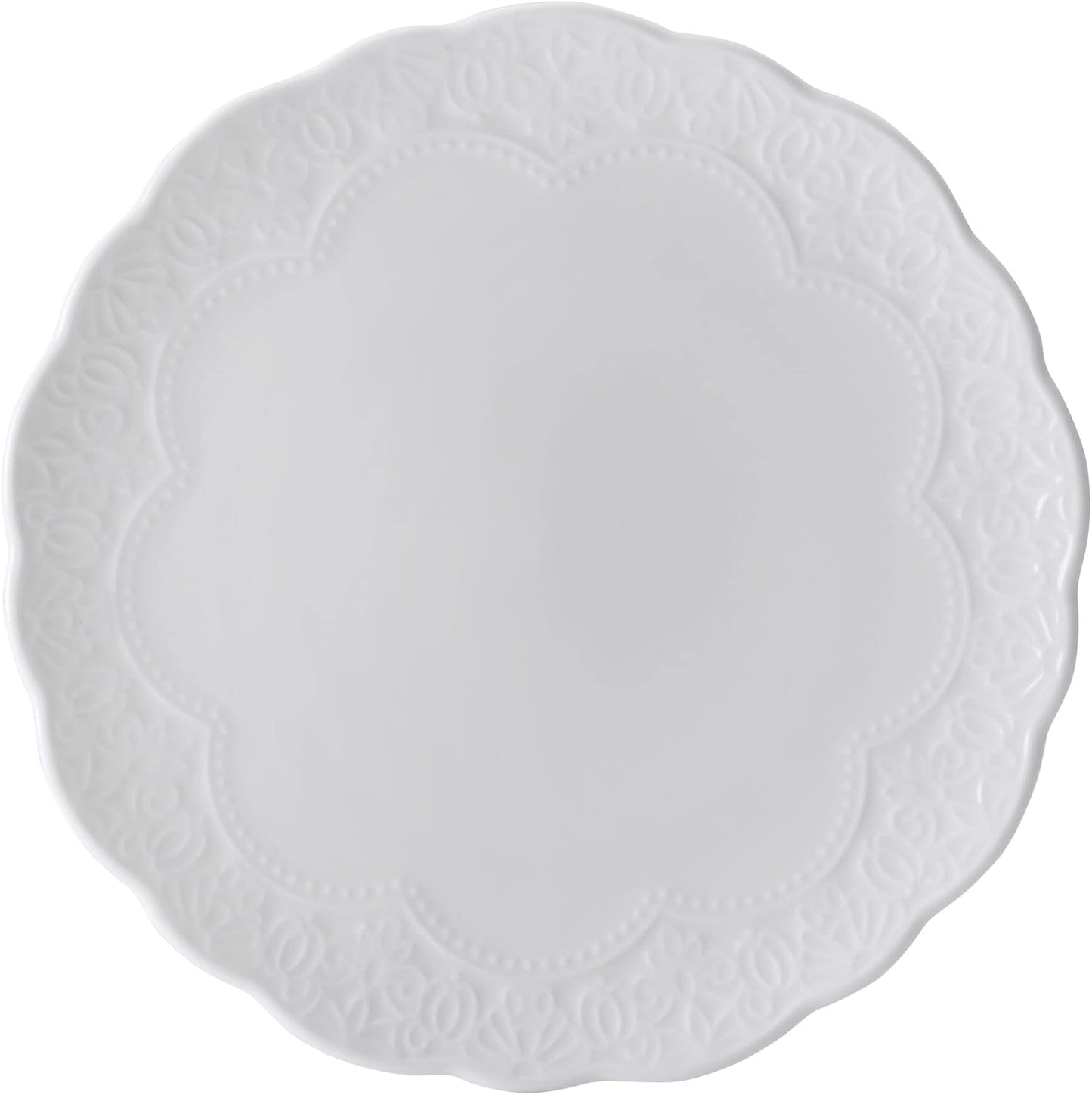 Mikasa Abigail Bone China Lightweight Chip Resistant 12 Piece Dinnerware Set, Service for 4, White